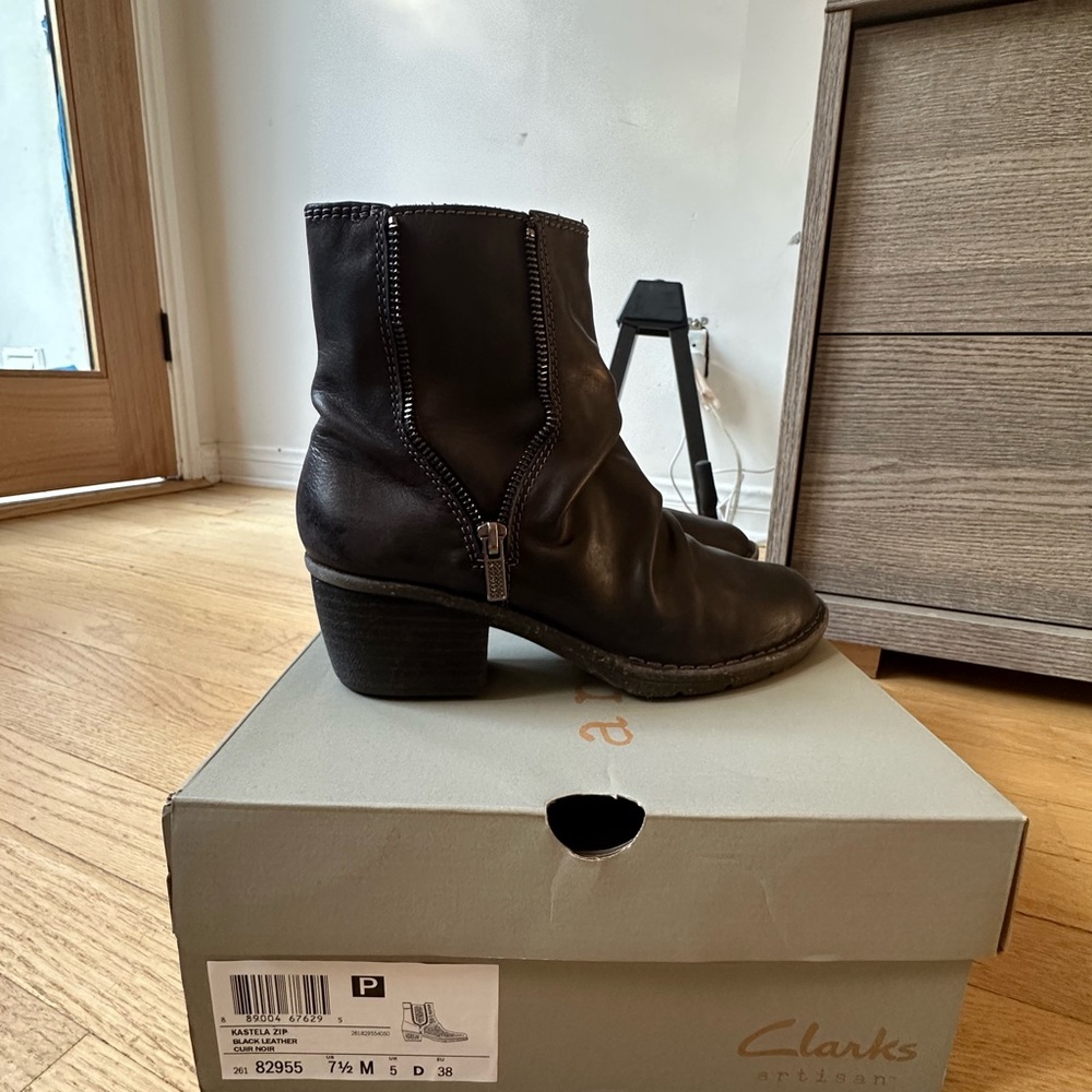 Clarks Women's Black Ankle Boots